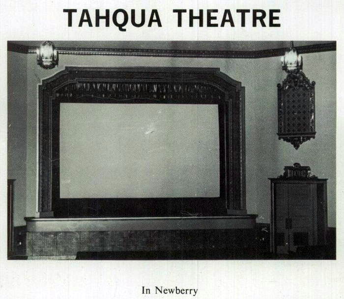 Tahqua-Land Theatre - 1976 Newberry High Yearbook Ad
